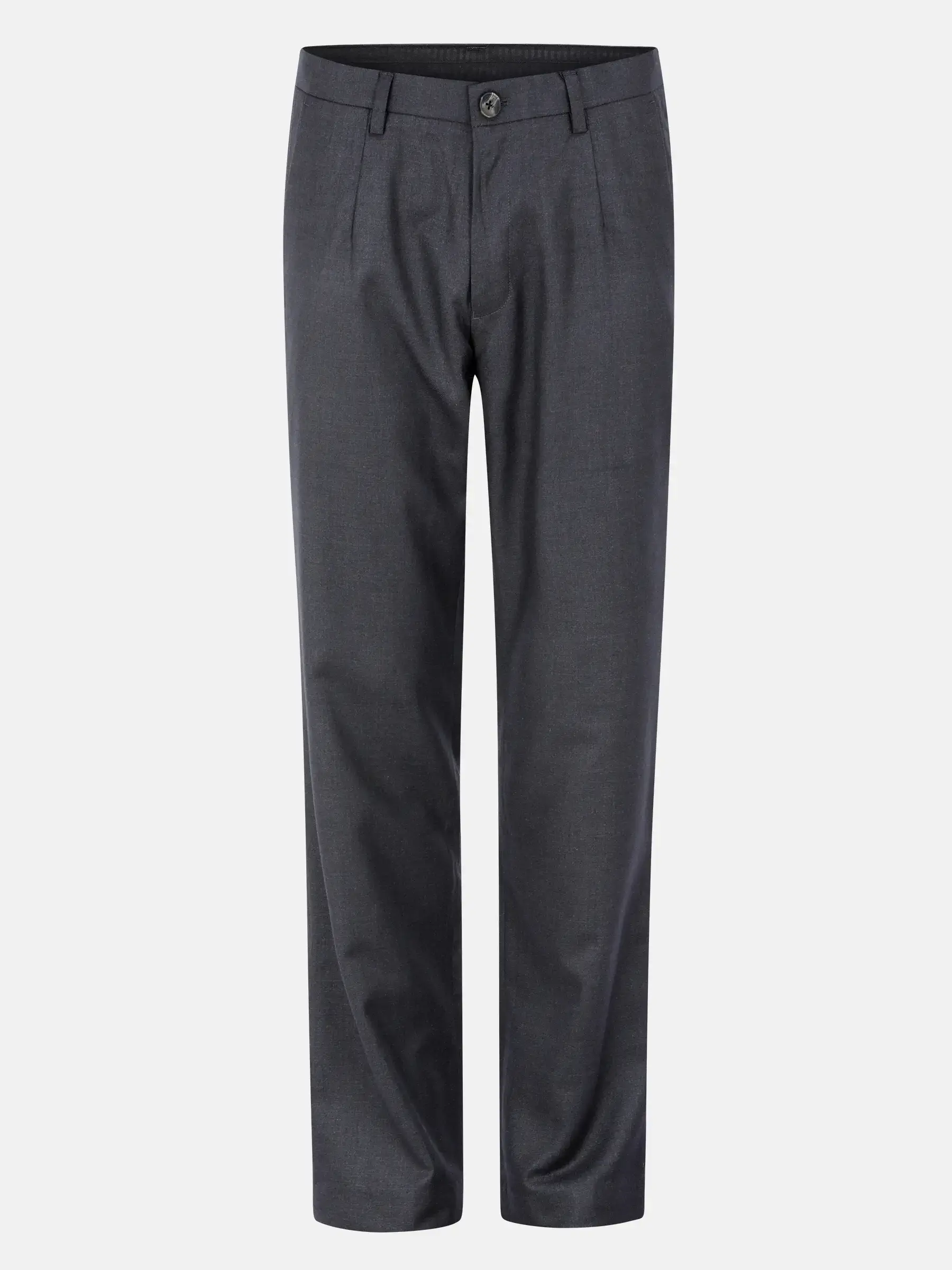 Grey Cotton Classic Fit Formal Pant